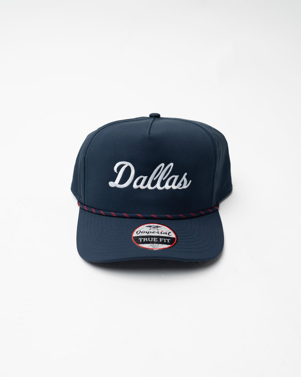 Upside Down Dallas Dad Hat, Front & Back Inverted Dallas Embroidered Hat.